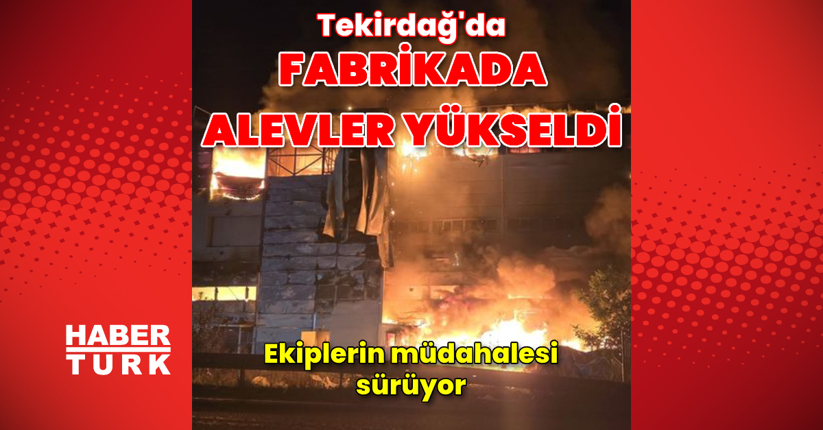 Tekirdağ’da korkutan fabrika yangını!