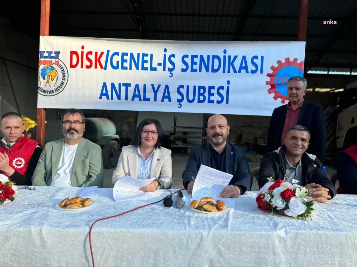 Akseki Belediyesi ile DİSK Arasında Toplu İş Sözleşmesi İmzalandı